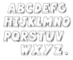 hand drawn alphabet letters and numbers