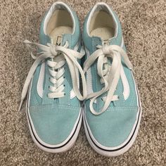 Teal Blue Vans Never Worn At All, The Soles Just Have A Coupe Of Stains On Them That Could Definitely Be Removed Canvas Shoe No Box :( Size 3.5 M Vans Old Skool Hi, Glitter Vans, Black And White Vans, Vans Toddler, Velcro Shoes, Blue Vans, Vans Kids, Canvas Shoe, Vans Black And White