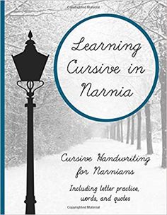 the front cover of learning cursive in manana, featuring a lamp post