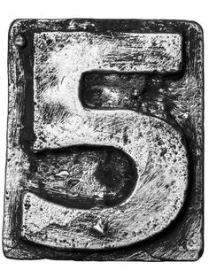 the number five in black and white