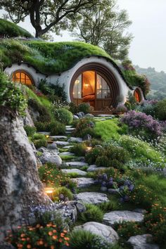 15 Adorable Tiny House Cabin Designs To Inspire You Cozy Tiny House, Hobbit Homes, Cottage Village, Resort Ideas, Fantasy Houses, Underground House, Cabin Designs, Glass Cabin, Organic House