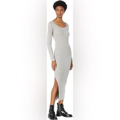 New With Tags. Us Size 6 So Fits Similar To A Small. Could Potentially Fit A Medium But It Would Be Tight. I Would Say It’s Pretty Similar To Skims But Even A Little Bit Lighter And More Luxurious Feeling. Flaunt A Bold Look With Style Wearing The Allsaints Rina Long Sleeve Dress On Your Date Night. Scoop Neckline And Long Sleeves. Ankle-Length Design. Thigh-High Slit. Pull-On Style. 96% Lyocell, 4% Elastane. Machine Wash, Line Dry. Made In Turkey All Saints, Thigh High, Scoop Neckline, Ankle Length, Sleeve Dress, Date Night, Colorful Dresses, Long Sleeve Dress, Long Sleeves