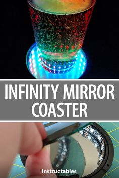 Build a color-changing LED infinity mirror coaster with a custom 3D printed enclosure! #Instructables #electronics #technology #LEDs #Fusion360 #Autodesk #Neopixels Infinity Mirror Diy, Infinite Mirror, Diy Led Lighting Ideas, Led Infinity Mirror, Spiegel Diy, Mirror Coasters, Infinity Lights, Led Lighting Diy, Led Projects