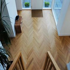 Aerolith - Engineered Oak Herringbone - Marcias Flooring Hallway Stairs Ideas, Herringbone Floors, Herringbone Flooring, Oak Parquet Flooring, Natural Wood Flooring, Doors And Floors, Floor Ideas