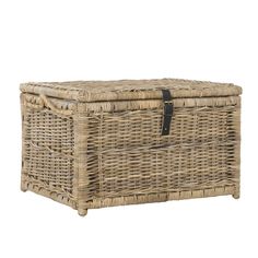 The chestnut brown wicker weave and leather strap accent on this lidded trunk make it a beautiful addition to any space. In addition to adding style to a room, its functional lid and large capacity make it a valuable tool for hiding unwanted clutter, from holiday decorations to laundry. Best of all, this versatile trunk folds flat for storage and is easy to assemble, so it can be tucked under a bed when not in use.","The chestnut brown wicker weave and leather strap accent on this lidded trunk m Trunks Storage, Wicker Storage Trunk, Wicker Chest, Wicker Trunk, Wicker Storage, Storage Trunks, Storage Trunk, White Wicker, Water Hyacinth