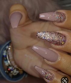 Tan Nails With Glitter, Ombre Nail Design, Pooch Workout, Natural Gel Nails, Gel French Manicure, Chic Natural, Pink Gel, Colorful Nails, Vibrant Nails