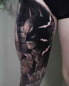 Sick Christian Bale Batman piece made with Killer Ink supplies! Christian Bale Batman, Bale Batman, Bullet Tattoo, Culture Tattoos, Scar Cover Up, Batman Tattoo, Cover Up Tattoo