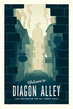 a poster with the words welcome to dragon alley