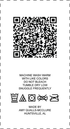 an image of a qr code for the machine washer