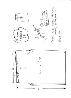 the blueprint drawing shows how to make a sewing pattern for an apron and hat