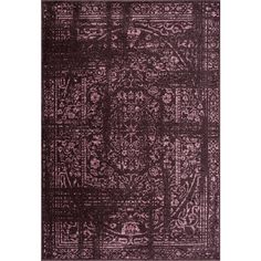 a purple rug with an intricate design on the front and back side, it is shown