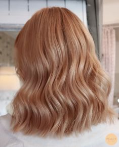 Peach Blonde, Peach Hair Colors, Copper Blonde Hair, Red Blonde Hair, Strawberry Blonde Hair Color, Peach Hair, Ginger Hair Color, Hair Color Pastel