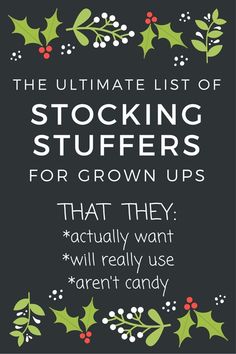 the ultimate list of stocking stuff for grown ups that they actually want to use