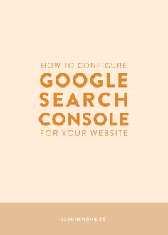 the title for how to configure google search console for your web site