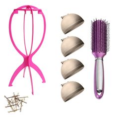 WK015 - 1-Wig Stand, 4-Wig Caps, Bobby Pins by Wig Aisle - WIG AISLE ACCESSORY BUNDLE: contains useful accessories for styling and wearing your wig. 1-folding wig stand, 4-nylon wig caps and bobby pins..ADDITIONAL INFORMATION:Type: Accessory BundleLength: N/AStyle: AccessorySize: One size accomodates most sizes.Wig Cap - Stretchable nylon material is worn to hold hair in place beneath your wigCompliment this bundle by choosing an additional accessory that you prefer..COLOR INFORMATION: Select a Crimping Iron, Wig Stand, Wig Caps, Wigs Online, Wig Accessories, Loose Hairstyles, Wig Styles, Wig Cap, Hair Piece