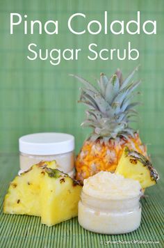 Creamy Pina Colada Sugar Scrub Recipe | The Natural Beauty Workshop Creamy Pina Colada, Sugar Wax Recipe, Beauty Workshop, Diy Sugar Scrub Recipe, Body Scrub Recipe, Sugar Scrub Homemade, Homemade Scrub, Sugar Scrub Recipe, Sugar Waxing