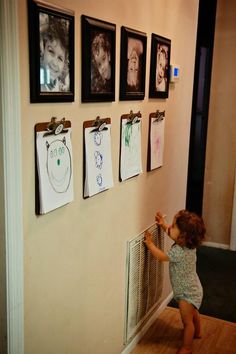 Studio Seni, Displaying Childrens Artwork, Diy Luminaire, Childrens Artwork, Ideas Hogar