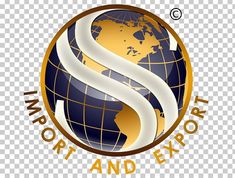 the international airport and expo logo, with an earth globe in the center png