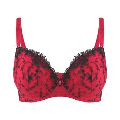 Material: Spandex, Polyester • Style: Push Up, Sexy • Decoration: Embroidery • Type: Bras, Underwire, Floral, Four Hook-And-Eye, Back Closure, Adjusted-Straps • Cup Shape: Three Quarters(3/4 Cup) Red Low-cut Party Bra, Fitted Red Bra For Summer, Red Party Bra, Red Fitted Bra For Parties, Red Fitted Push-up Bra, Elegant Fitted Red Bra, Fitted Red Lace Bra, Fitted Red Push-up Bra, Red Padded Party Bra