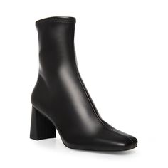 For the perfect seasonal transition style, look no further. HUSH is a sleek ankle boot with a sock-like fit and brings a chic touch to jeans and midi dresses. 2.75 inch heel height 9.5 inch shaft circumference 6.25 inch shaft height Vegan leather or synthetic upper material Textile and vegan leather lining Synthetic sole Imported Fit Vegan, Men's Shoes Accessories, Maxi Jumpsuit, Black Square, Mens Slippers, Tote Backpack, Midi Dresses, Hush Hush, Shoe Sale