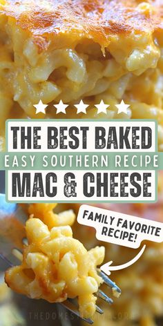 the best baked mac and cheese recipe Best Baked Mac And Cheese Recipe, Easy Baked Mac And Cheese, Creamy Mac And Cheese Recipe, Southern Macaroni And Cheese