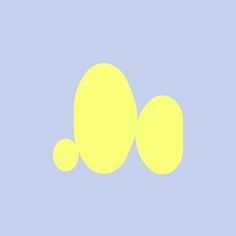 an image of two yellow circles on a light blue background in the shape of three dots