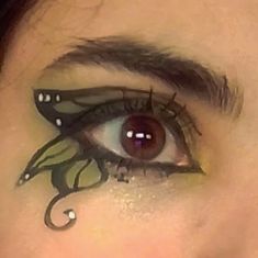 Green Butterfly Makeup, Ren Faire Makeup, Butterfly Makeup, Papillon Butterfly, Ren Fair, Green Butterfly, Fantasy Makeup, Make Up Ideas, Creative Makeup