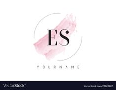 the letter s is painted with pink watercolors on a white background logo design