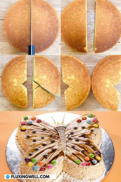 how to make a butterfly cake with icing and sprinkles - step by step instructions