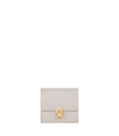 Polène | Wallet Numéro Sept - Chalk - Textured Leather Note Pouch, Elegant Wallet, Press Studs, High Quality Leather, Money Clip, Calf Leather, Chalk, Zip Pockets, Wallet