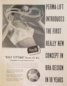 This is an original vintage print advertisement, not a reproduction. Description/Advertiser:  This is a single page ad from a vintage magazine   Perma-Lift Year: 1963 Dimensions: Approximately 13.5 inches x 10.5 inches Condition: Very good Each vintage ad is packaged with a cardboard back insert with a protective PVC free plastic sleeve and shipped flat. Grab this rare vintage original advertisement for a trip down memory lane. A unique gift for someone special or yourself. Perfect for office or home. Ready to frame and be admired! Visit my Etsy shop for more vintage paper ads and other ephemera: KristensVintagePaper.etsy.com See more than one item you'd like to buy? Contact me as I will combine shipping for you to save you money. I want to ensure satisfaction with every one of my customer Bra Design, Womens Clothing Fashion, People Poses, Retro Lingerie, Print Advertisement, Vintage Sheet Music, Print Ad, Vintage Magazine, Vintage Lingerie