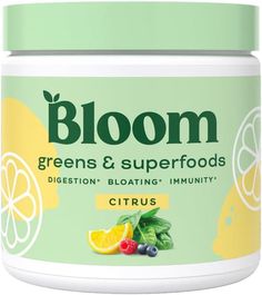 Bloom Nutrition Super Greens Powder Smoothie & Juice Mix - Probiotics for Digestive Health & Bloating Relief for Women, Digestive Enzymes with Superfoods Spirulina & Chlorella for Gut Health (Citrus) Bloom Nutrition Greens, Superfoods Powder, Smoothie Mix, Green Superfood