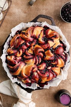 a pie that is sitting on top of a table