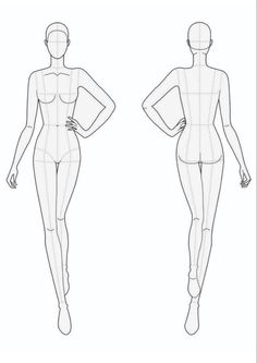 a woman's body is shown in three different positions