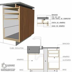 the plans for a small kitchen are shown