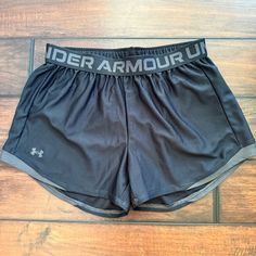 Nwot Under Armour Running Shorts Size S Black Never Worn! Waist: 13.5” Inseam: 3” Under Armour Running, Under Armour Shorts, Shorts Athletic, Running Shorts, Athletic Shorts, Black Gray, Under Armour, Black And Grey, Womens Shorts