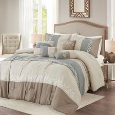 the comforter is neatly made and ready to be used in the bedroom or living room