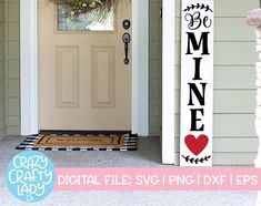 Be Mine | Valentine's Day Porch Sign SVG Cut File SVG Crazy Crafty Lady Co. Wooden Creations, Modern Farmhouse Diy, Wood Signs Sayings, Wooden Circle, Modern Farmhouse Home Decor, Signs Diy, Modern Farmhouse Home, Valentines Decor