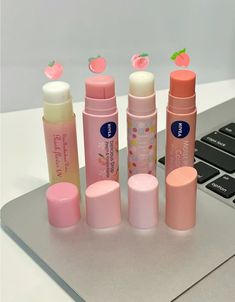 Lip Balm Aesthetic, Nivea Lip Balm, Lip Balm Collection, Makeup Accesories, Perfect Skin Care Routine, Fancy Makeup, Pretty Skin Care, روتين العناية بالبشرة, Makeup Items