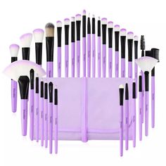 Makeup Brush Set Of 32 Professional Brushes Complete Cosmetic Makeup Brushes Set With Travel Makeup Bag Organizer Product Description: Lavender Purple 32pcs Professional Makeup Cosmetic Brush Tool Kits, Easy Carry, Easy Storage, Brush Including: Fan Brushes, Powder Brushes, Foundation Brush, Concealer Brush, Eyeshadow Brush, Eyebrow Brush, Blush Brush, Lip Brush, Mascara Brush Etc. In One Tool Kits Brush Material: Synthetic Hair Package Includes: 32 X Makeup Brushes 1 X Makeup Brush Bag Elevate Best Makeup Brushes Set, Travel Bag Organizer, Makeup Brush Set Best, Makeup Bag Organizer, X Makeup, Makeup Brush Bag, Best Makeup Brushes, Makeup Brushes Set, Mascara Brush