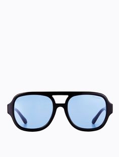 Poppy Lissiman - JimBob - Black/Blue Jade Accessories, Poppy Lissiman, Coffee Infographic, Classic Vintage Style, Vegas Outfit, Blue Lens, Cool Glasses, Fashion Eye Glasses, Blue Sunglasses