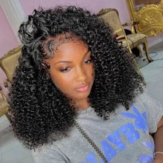 Get West Kiss Kinky Curly 14 Inch Bob Wig, Super Soft Natural Black 100% Human Hair 5x5 Lace Closure Wigs, Purchase Super Thick 250% Density Short Shoulder Length Curly Lace Wig With A Discount. Short Curly Wig Styles, Grey Hair Extensions, Curly Lace Frontal, Hair Care Oil, Hd Lace Frontal, Curly Hair Wig, Curly Lace Front Wigs, Curly Human Hair Wig, Lace Closure Wig