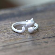 Cat Band, Cat Ring, Girlfriend Gift, Etsy Jewelry, Kitty Cat, Cat Design, Sweet 16, Satin Finish, Girlfriend Gifts