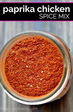 paprika chicken spice mix in a glass jar