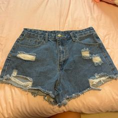 Blue Jean Shorts, Never Worn. Denim Shorts, Blue Jean Shorts, Blue Jean, Blue Jeans, Jean Shorts, Womens Sizes, Womens Shorts, Women Shopping, Blue