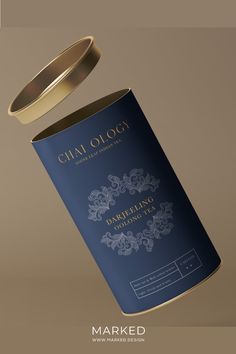 a can of glam oogg is flying through the air with its lid open