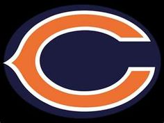 the chicago bears logo on a black background