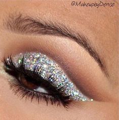 Euphoria Silver Makeup, Sliver Eyeshadow, Makeup Blanc, Silver Glitter Eye Makeup, Sparkle Eye Makeup, Silver Smokey Eye, Make Carnaval, Silver Eye Makeup, Face Beat Makeup