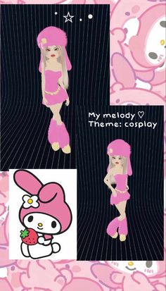 Theme: Cosplay Inspo: My melody Sanrios My Melody Dress, Dti Theme, Cosplay Inspo, My Melody, Top Model, New Model, Dress To Impress, Dress Up, Quick Saves