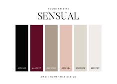 the color scheme for an autumn / winter palette with neutrals and shades, including dark red